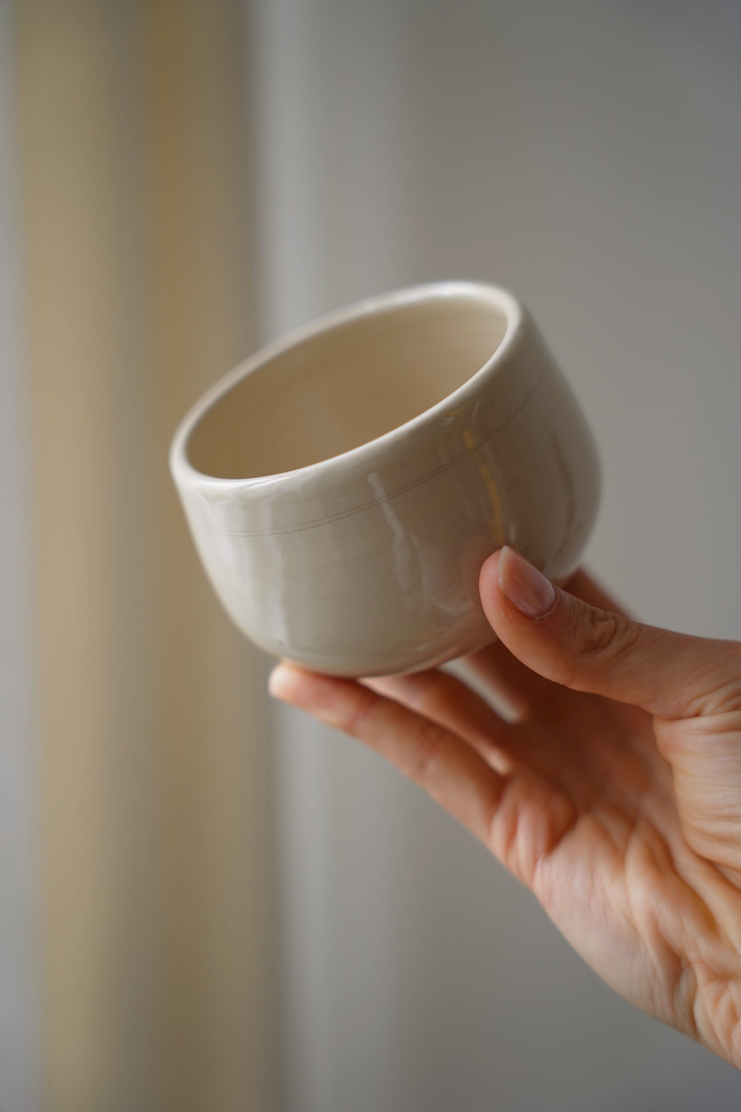 Keramiktasse Kaffee Becher - beige/creme (Seconds)