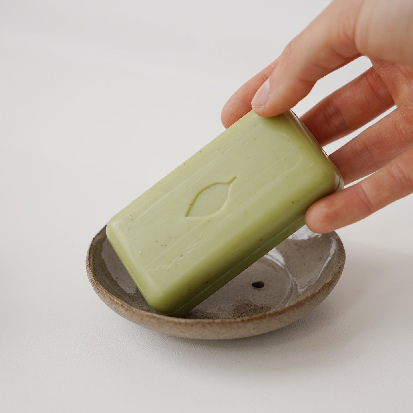 Runde Seifenschale grau