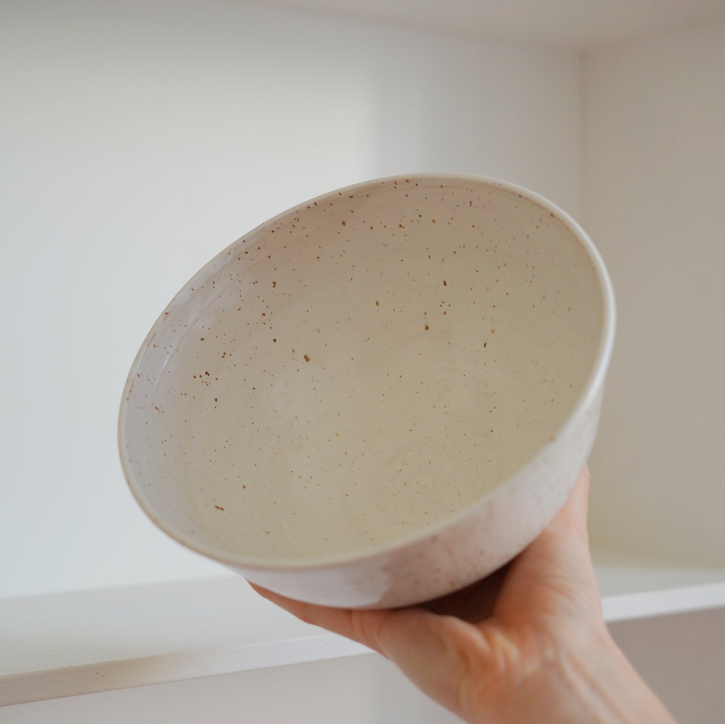 Schale | Obstschale - weiß gesprenkelt