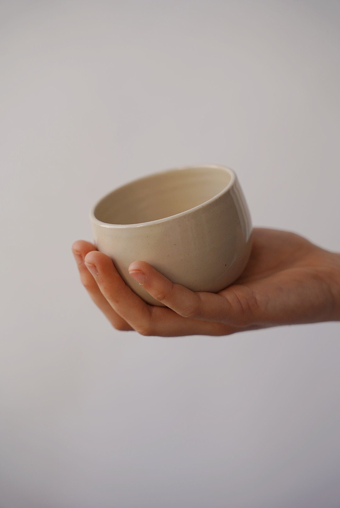 Runder Becher - beige