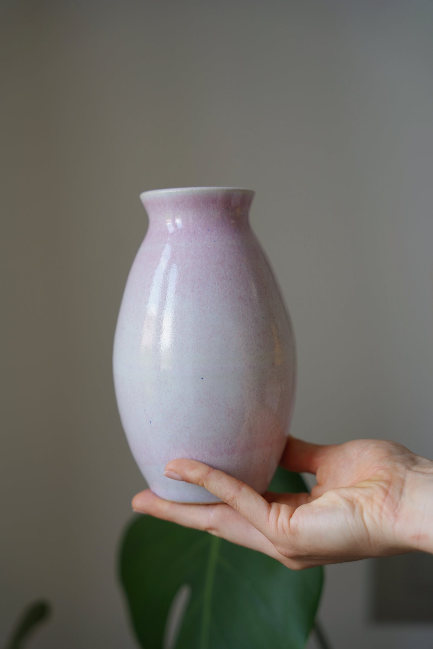 Keramik Vase – lila-pink pastell