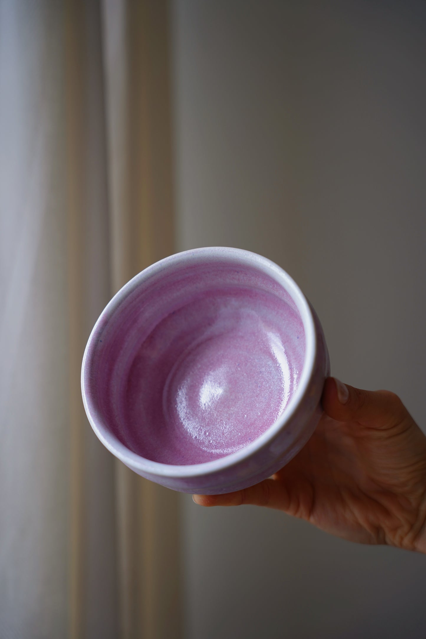 Gewellte Tasse - pastell lila-pink
