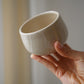 Keramiktasse Kaffee Becher - beige/creme (Seconds)