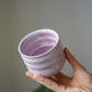 Gewellte Tasse - pastell lila-pink