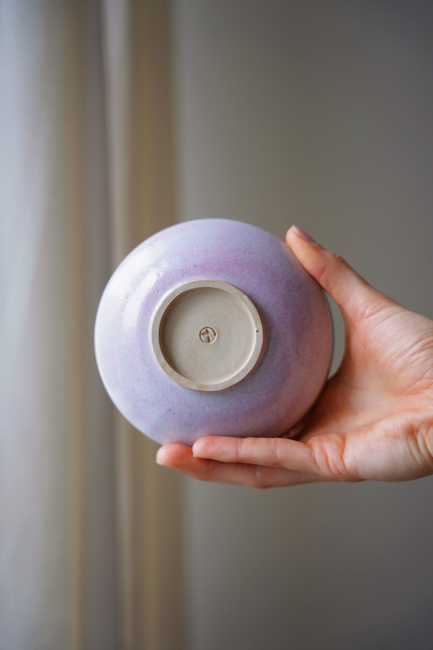 Gewellte Tasse - pastell lila-pink