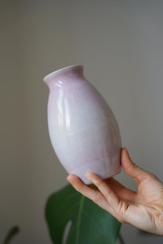 Keramik Vase – lila-pink pastell