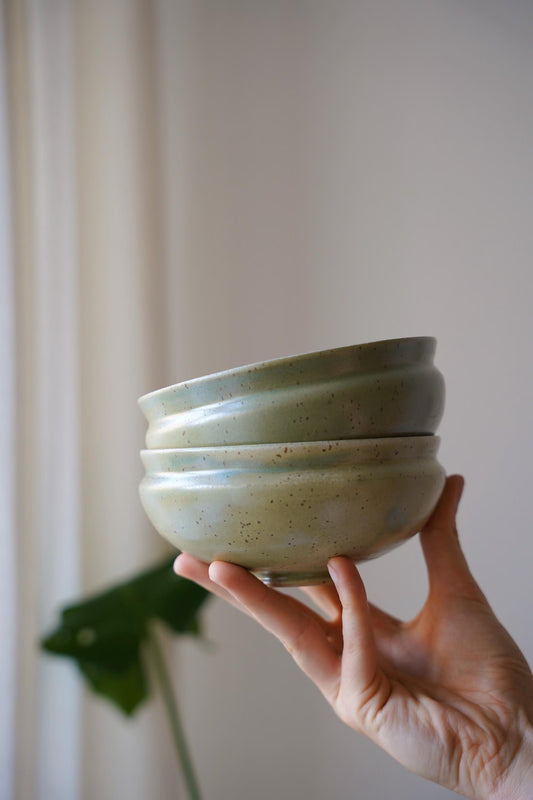 Keramik Müsli Schale – salbei grün (Seconds)